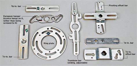 electrical box center mount mounting plate|light fixture electrical box supports.